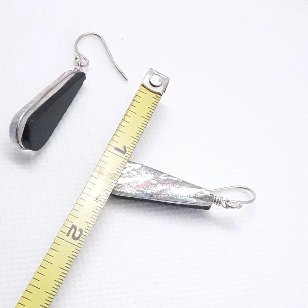 CLOSET SALE!!    New Multicolored Dichroic Glass Earrings - Picture 8 of 16